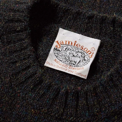 Shop Jamiesons Of Shetland Jamieson's Of Shetland Crew Knit In Black