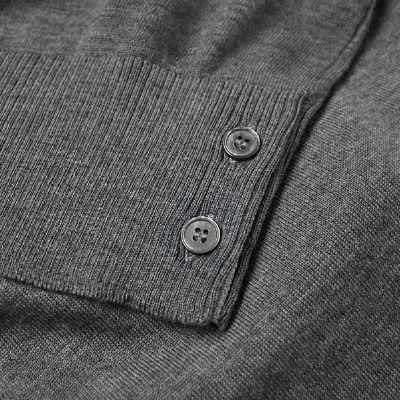 Shop Thom Browne Classic Merino Crew Knit In Grey