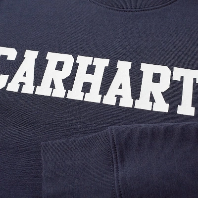 Shop Carhartt Wip College Sweat In Blue