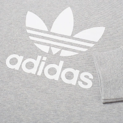 Shop Adidas Originals Adidas Trefoil Crew Sweat In Grey