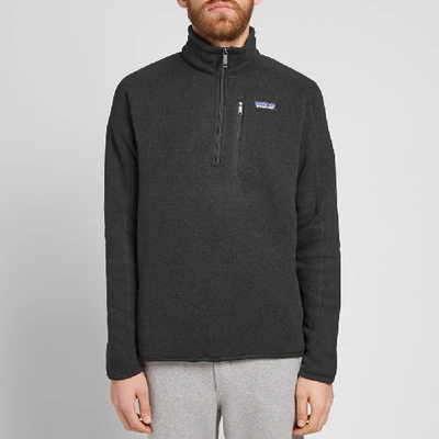 Shop Patagonia Better Sweater 1/4 Zip Jacket In Black