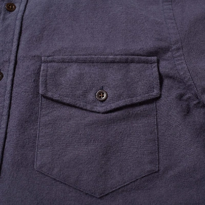 Shop Portuguese Flannel Campo Overshirt In Blue
