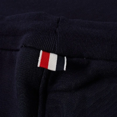 Shop Thom Browne Engineered Stripe Sweat Short In Blue