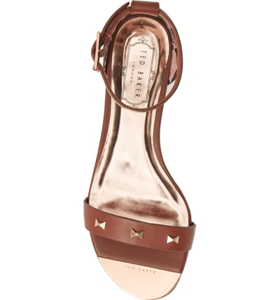 Shop Ted Baker Ovey Sandal In Cocoa Leather