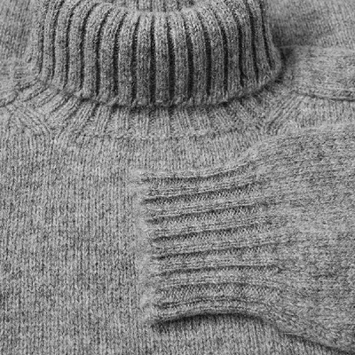 Shop Jamiesons Of Shetland Jamieson's Of Shetland Roll Neck Knit In Grey