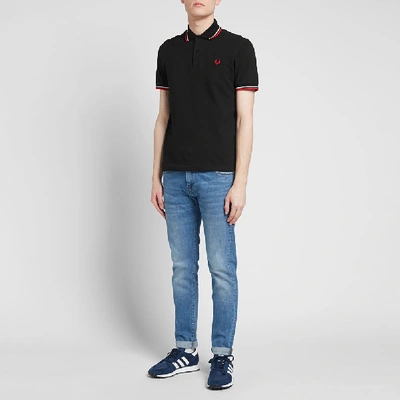 Shop Fred Perry Reissues Original Twin Tipped Polo In Black