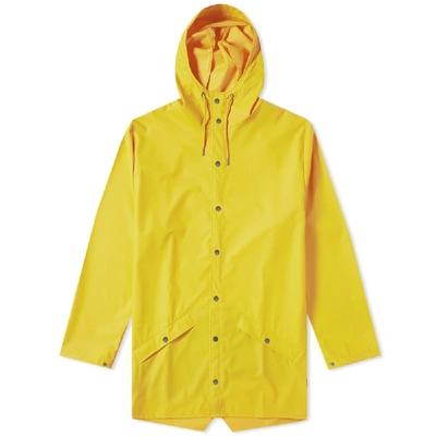 Shop Rains Long Jacket In Yellow