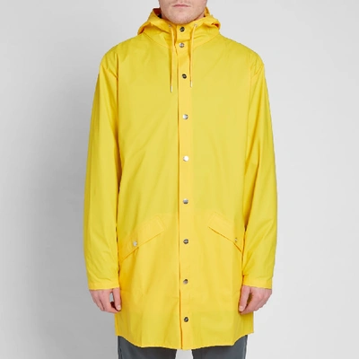 Shop Rains Long Jacket In Yellow