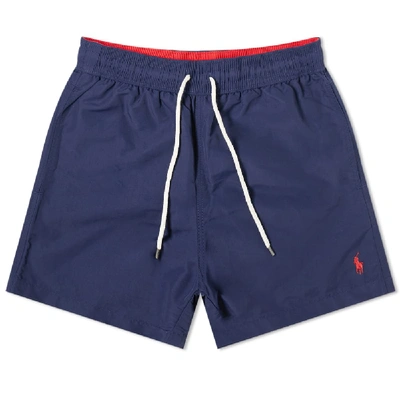 Shop Polo Ralph Lauren Classic Traveller Swim Short In Blue