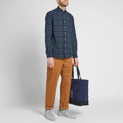 Shop Gitman Vintage Archive Madras Shirt In Blue