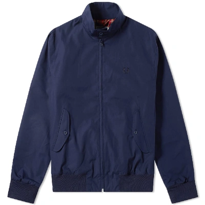 Fred Perry Reissues Made In England Harrington Jacket In Blue