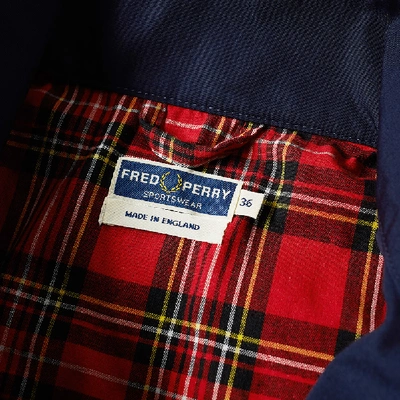 Fred Perry Reissues Made In England Harrington Jacket In Blue
