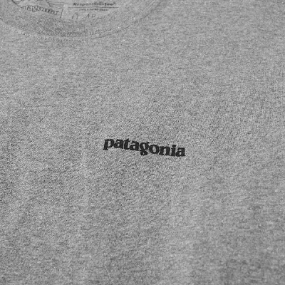 Shop Patagonia Long Sleeve P-6 Logo Responsibili-tee In Grey