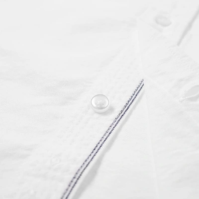 Shop Officine Generale Button Down Japanese Selvedge Oxford Shirt In White