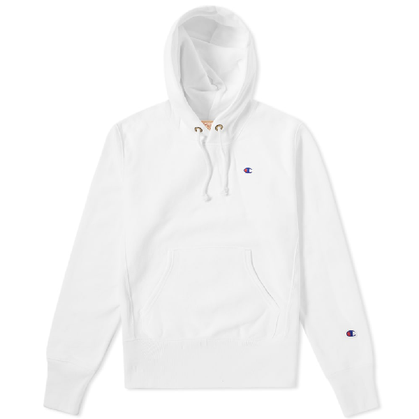 white champion hoodie small logo