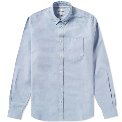 Shop Norse Projects Anton Oxford Shirt In Blue