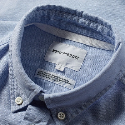 Shop Norse Projects Anton Oxford Shirt In Blue