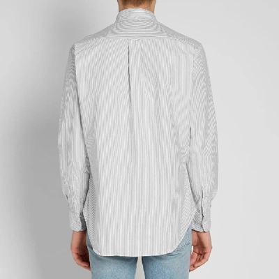 Shop Gitman Vintage Oxford Stripe Shirt In Grey