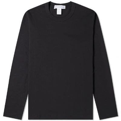 Shop Comme Des Garçons Shirt Comme Des Garcons Shirt Long Sleeve Classic Tee In Black