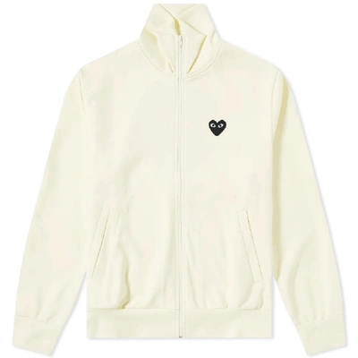 Comme des garcons play black heart zip back print track top new arrivals