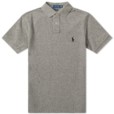 Shop Polo Ralph Lauren Slim Fit Polo In Grey