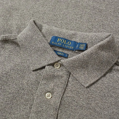 Shop Polo Ralph Lauren Slim Fit Polo In Grey