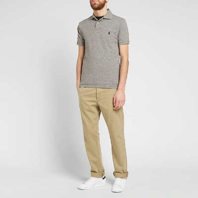 Shop Polo Ralph Lauren Slim Fit Polo In Grey