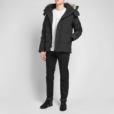 Shop Canada Goose Wyndham Parka In Black