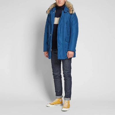 Shop Woolrich Arctic Parka Df In Blue