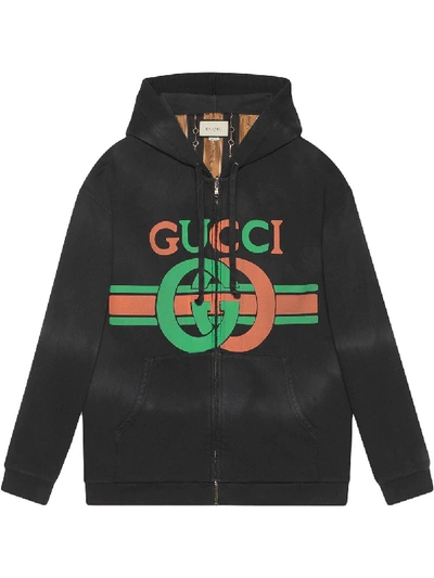 Gucci Reversible Sweatshirt With Interlocking G In Black ModeSens