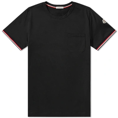 Shop Moncler Basic Logo Tee In Black