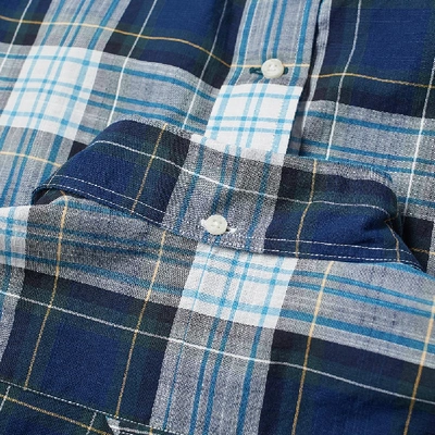 Shop Gitman Vintage Archive Madras Shirt In Blue