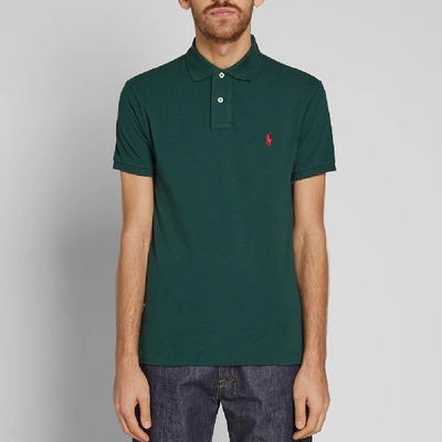 Shop Polo Ralph Lauren Slim Fit Polo In Green