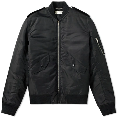 Shop Saint Laurent Classic Ma-1 Jacket In Black