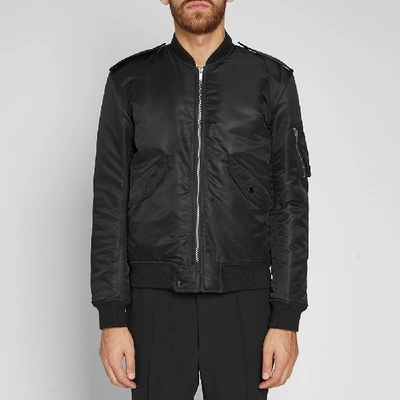 Shop Saint Laurent Classic Ma-1 Jacket In Black