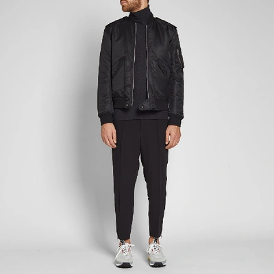 Shop Saint Laurent Classic Ma-1 Jacket In Black