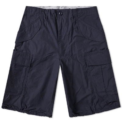 Shop Beams Plus Military Cargo Shorts In Blue