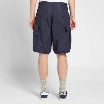Shop Beams Plus Military Cargo Shorts In Blue