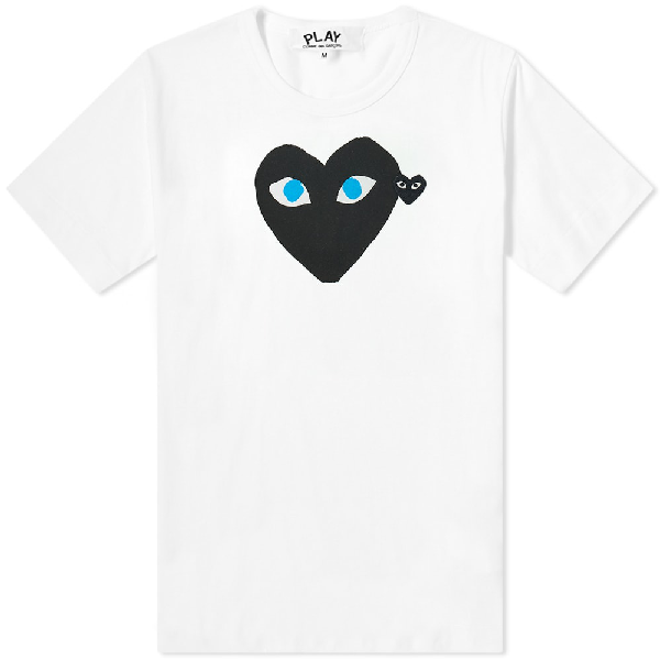 comme des garcons double heart tee