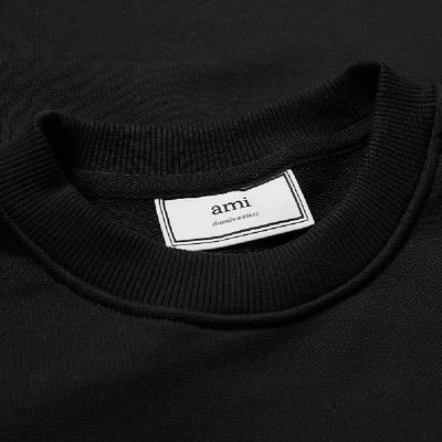 Shop Ami Alexandre Mattiussi Ami Small Tricolour Logo Crew Sweat In Black