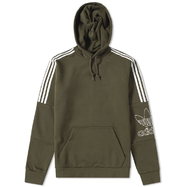 adidas outline hoodie green