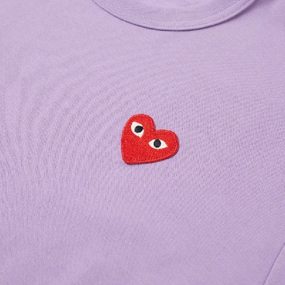 Shop Comme Des Garçons Play Comme Des Garcons Play Colour Series Logo Tee In Purple