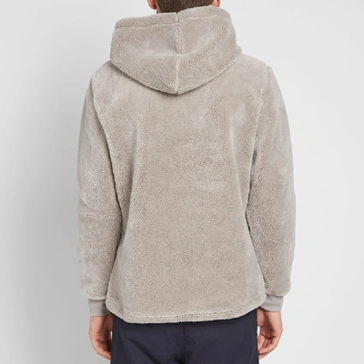 Shop Mki Sherpa Zip Hoody In Grey