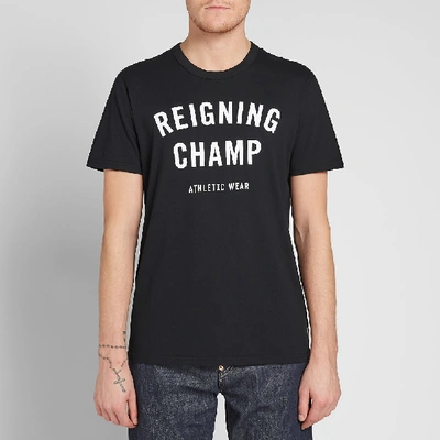 Shop Reigning Champ Gym Logo Tee In Black