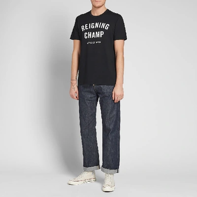 Shop Reigning Champ Gym Logo Tee In Black