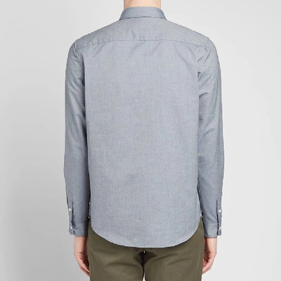 Shop Apc A.p.c. Button Down Oxford Shirt In Blue