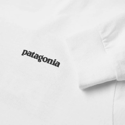 Shop Patagonia Long Sleeve P-6 Logo Responsibili-tee In White