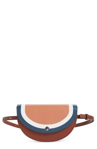 Kate Spade Andi Stripe Small Half-moon Belt Bag In Tawny Multi