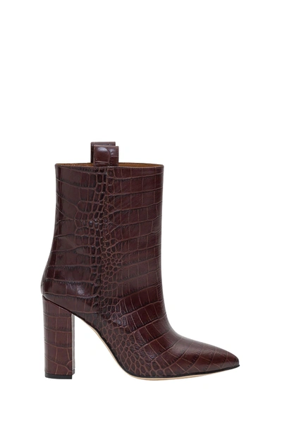 Shop Paris Texas Moc Croco Ankle Boots In Marrone