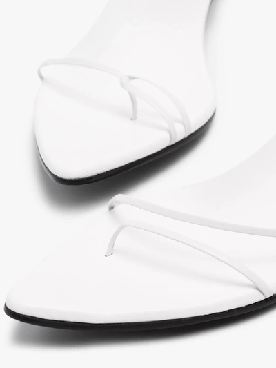 Shop Reike Nen White Odd Pair 60 Wrap Leather Sandals